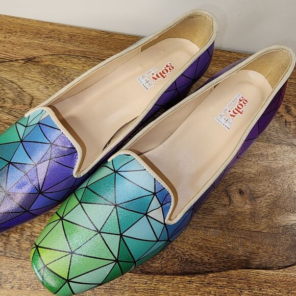Colorful Geometric Stain Glass Patterned Flats By Goby Oul Free - Picture 8 of 11